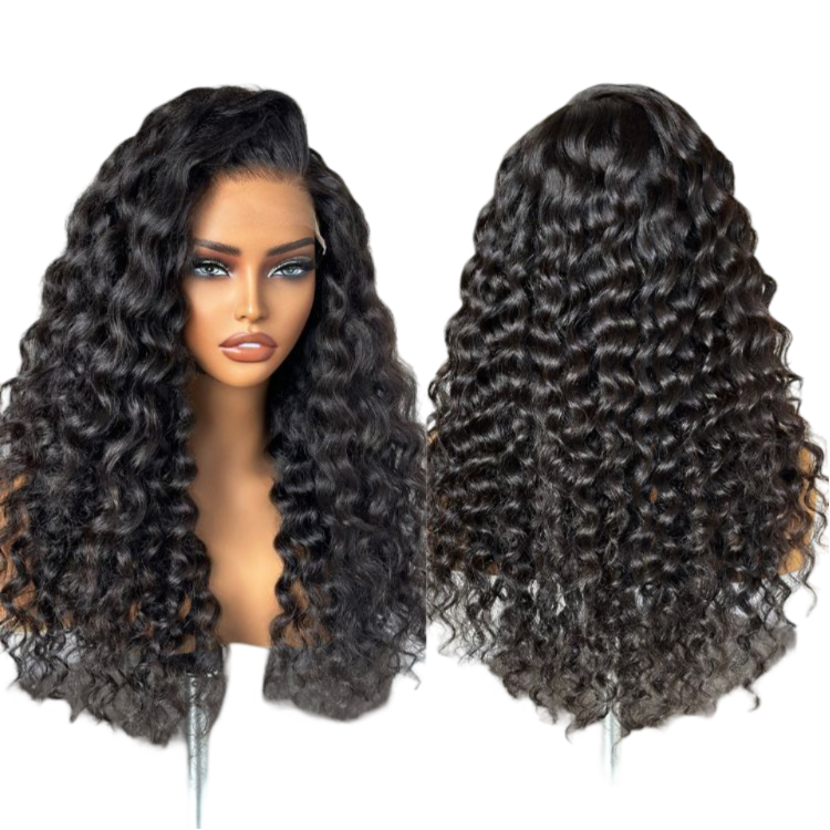 Perruque sans colle Godzen Hair PartingMax Water Wave 7x6 Fermeture HD Lace 100% cheveux humains Prête à l'emploi 