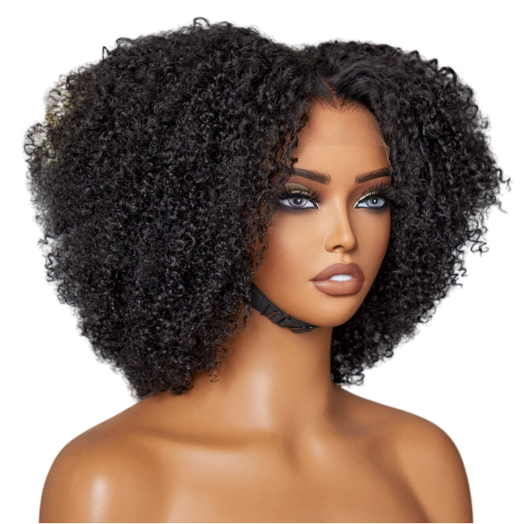 Go Natural Ease | Breathable Cap Natural Bouncy Fluffy Jerry Curl Glueless 5x5 Closure Lace Wig Ready to Go