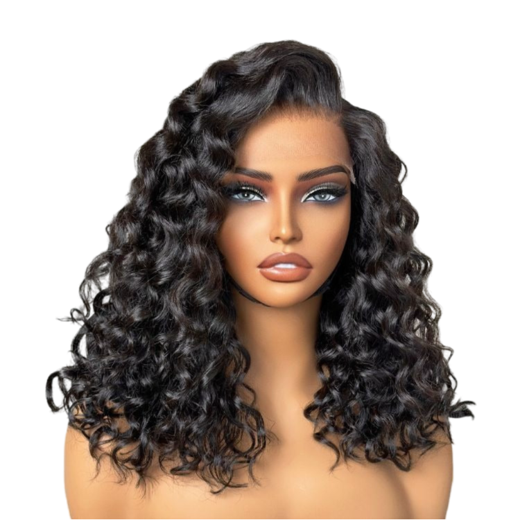 Perruque sans colle Godzen Hair PartingMax Ombre Cuivre Brun / Naturel Noir Ondulé 7x6 Fermeture HD Dentelle Perruque 