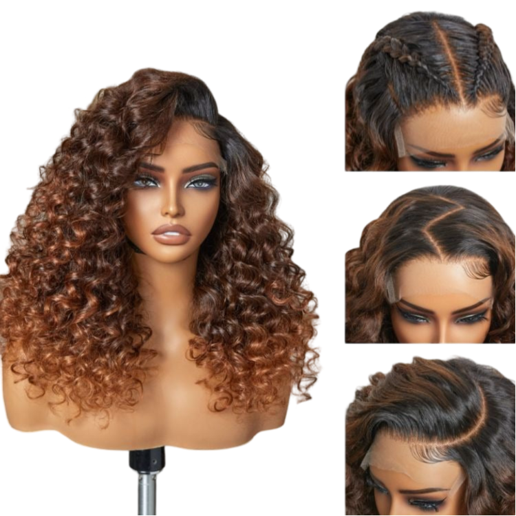 Perruque sans colle Godzen Hair PartingMax Water Wave 7x6 Fermeture HD Lace 100% cheveux humains Prête à l'emploi 